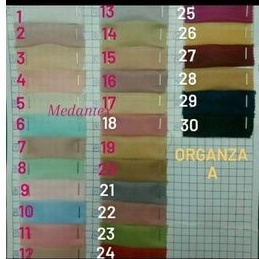 Organza dop/Bahan organza polos/Kain organza