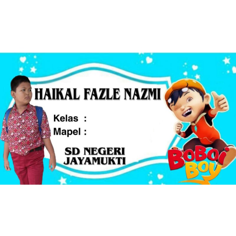 

(ISI 50 PCS) STICKER BUKU SEKOLAH MOTIF BOBOIBOY