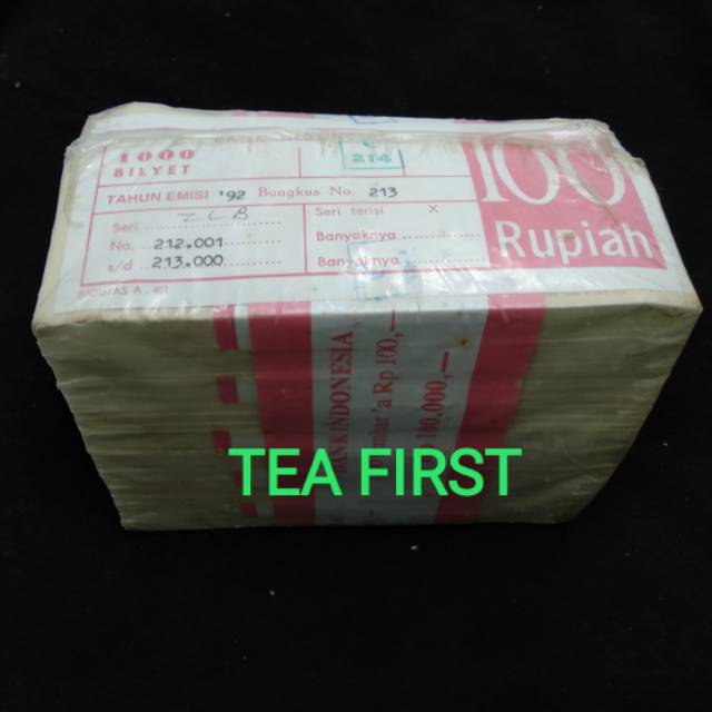 UANG KUNO LAMA UANG MAHAR Rp. 100 Phinisi 1992 (Brutan= 10 Gepok) (TP-51)