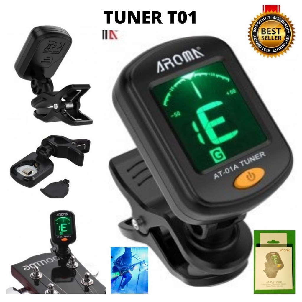 Mesin Alat Stem Tuner Gitar Biola Violin Ukulele LED Portabel 111164