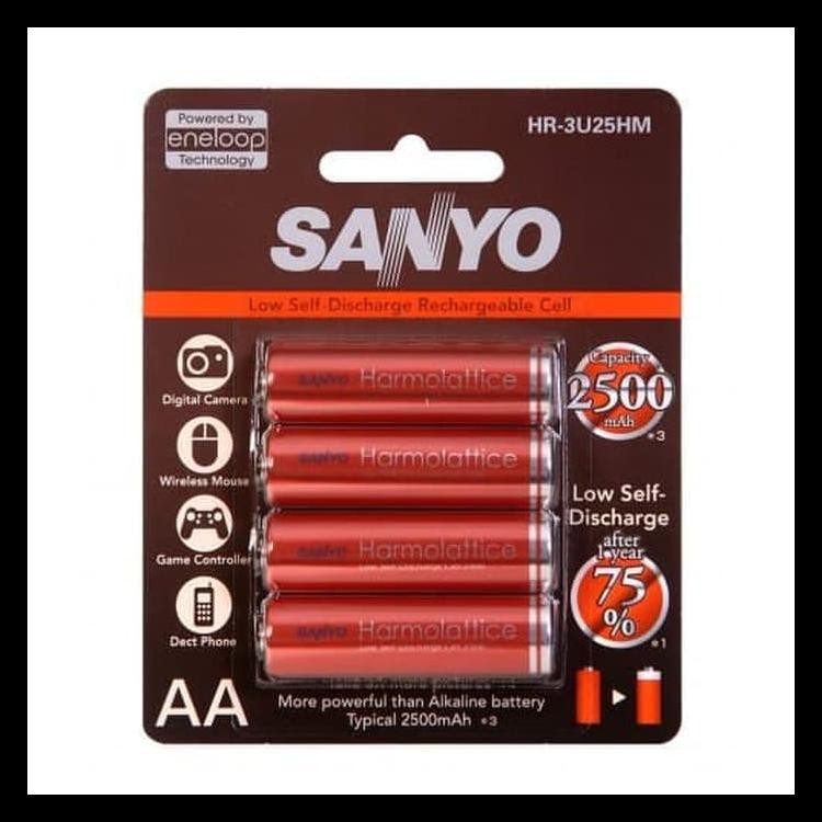 Sanyo Eneloop Harmolattice 4pcs Battery AA / 2500mAh Harmolatice 2500 Kode 650