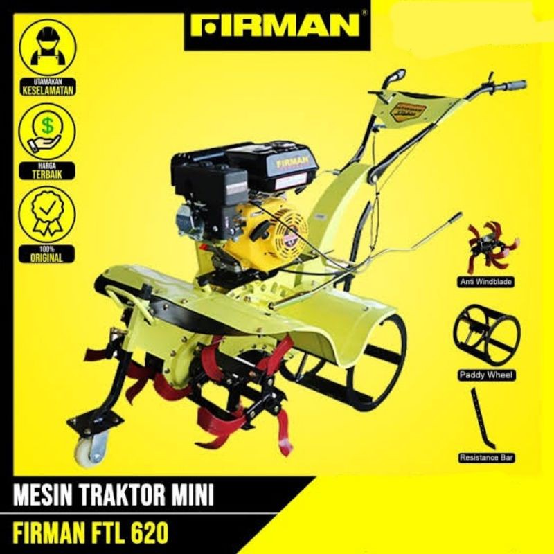 Mesin Traktor Sawah Mini Firman FTL 620 Lengkap