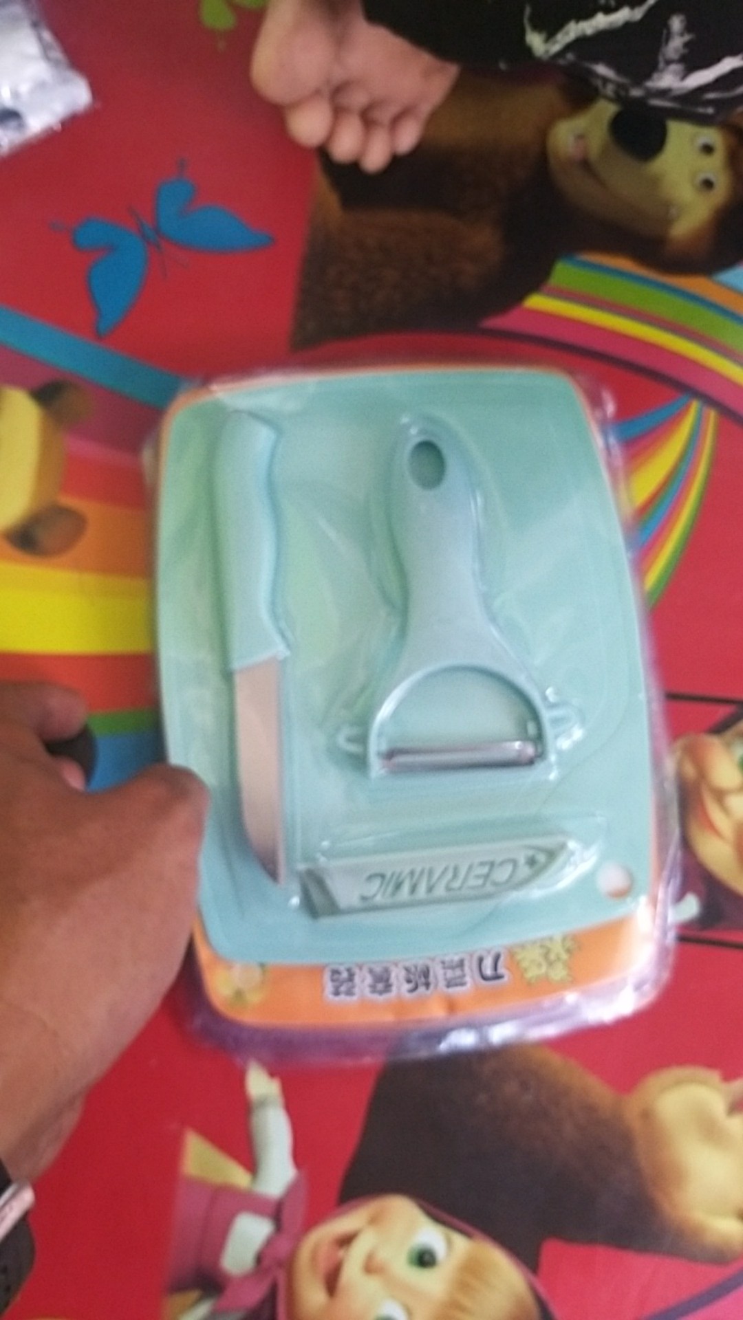 Pisau Set Talenan 3in1 Stainless Pisau Pengupas Buah Sayur Dapur Knife Peeler Fruit Chopping Board