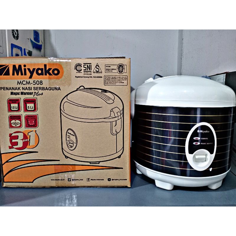 Magic Com Miyako / Rice Cooker / Penanak Nasi Serbaguna Mcm - 508 1,8 Liter