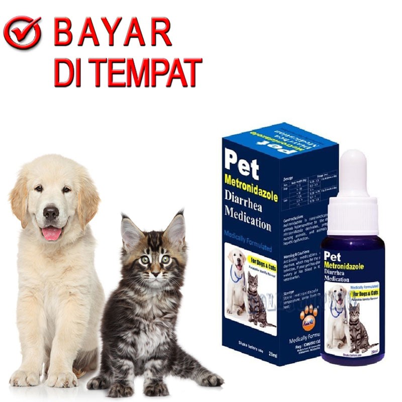 PET METRONIDAZOLE OBAT MENCRET KUCING ANJING SAKIT PERUT DIARE