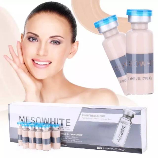 10Pcs MESO WHITE BB Glow Cream Brightening Whitening Serum Makeup Foundation Set