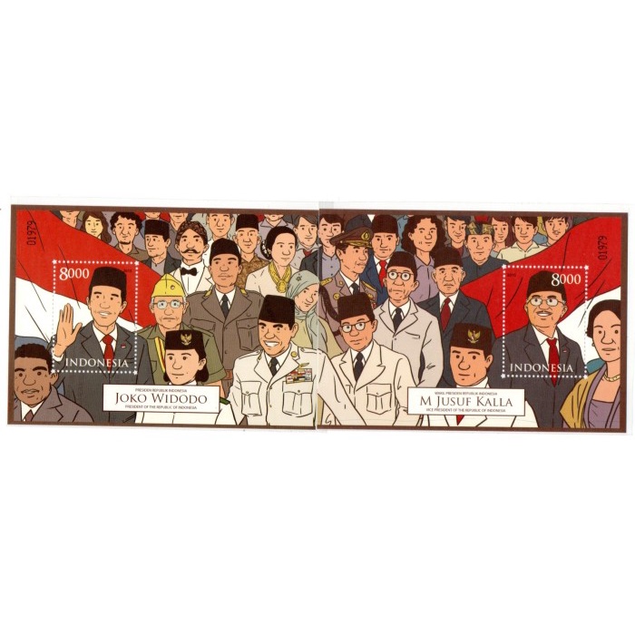

Aman Souvenir Sheet Prangko Indonesia Jokowi Kalla Joko Widodo 2015 Preside Sale!!!
