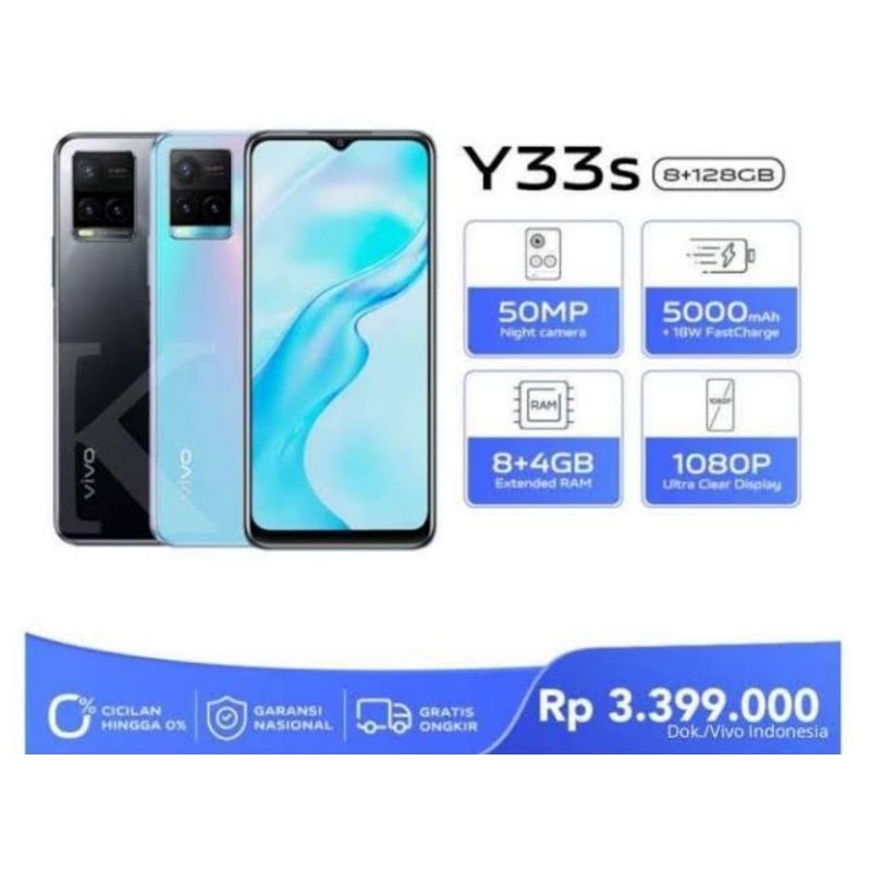 VIVO Y33S RAM 8+4GB ROM 128GB BARU GARANSI RESMI VIVO INDONESIA