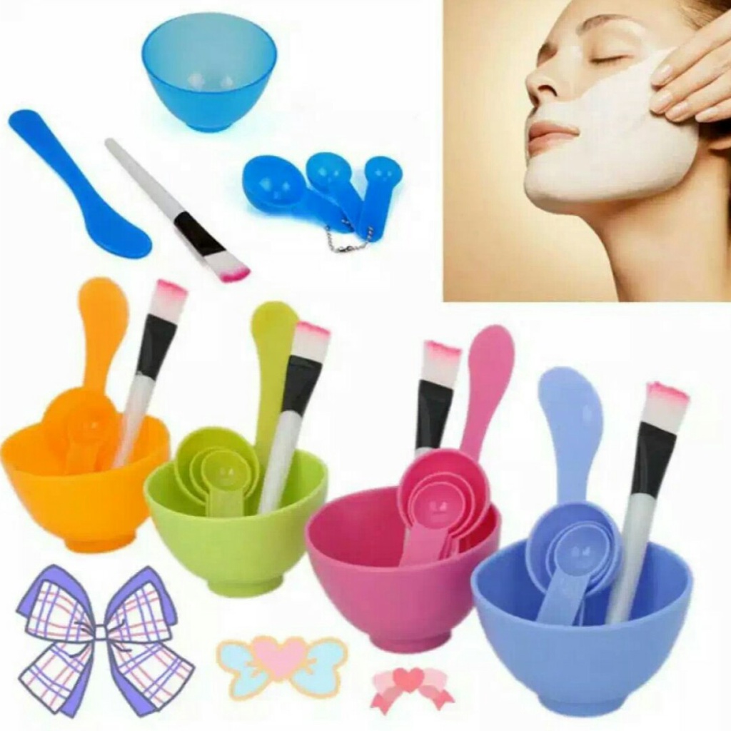 (B184) Mangkok  Kuas Masker 4in1 mask bowl set