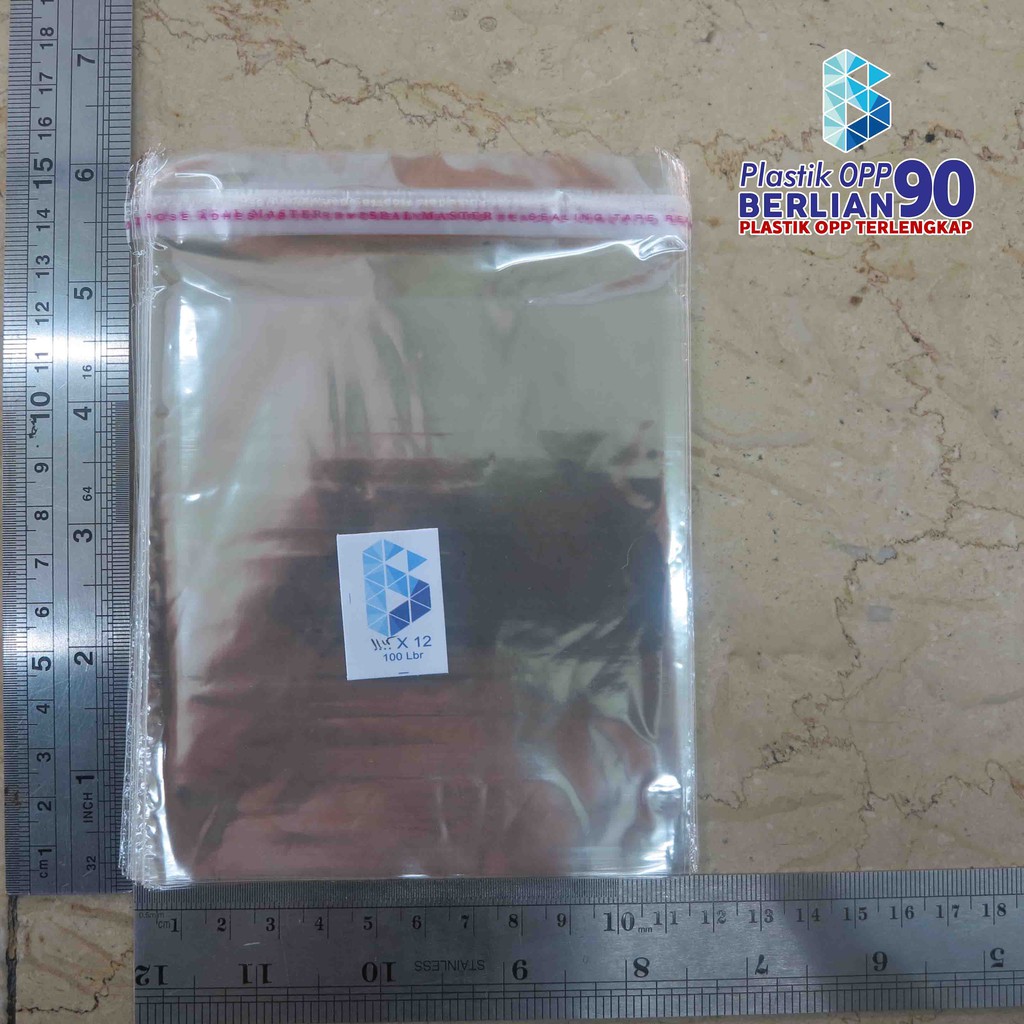 

Plastik OPP 11,5 X 12 CM TEBAL 20 MIC 100LBR