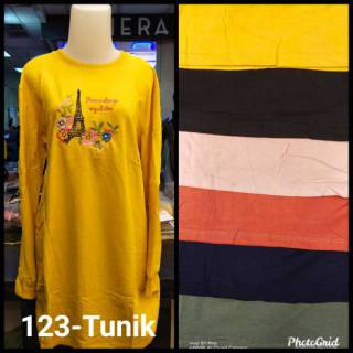 Tunik Kaos  Wanita 2XL Lengan Panjang Import  Tiramisu  TFT2 