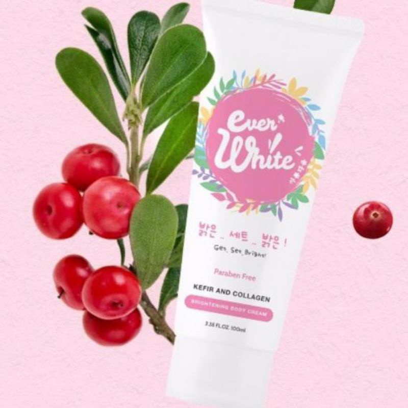 Everwhite Pink Brightening Body Cream - Lotion Pemutih  Ever White Original BPOM krim Pencerah Kulit