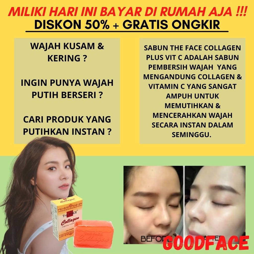 SABUN PENCERAH WAJAH COLLAGEN SOAP ORI BPOM EMBOS