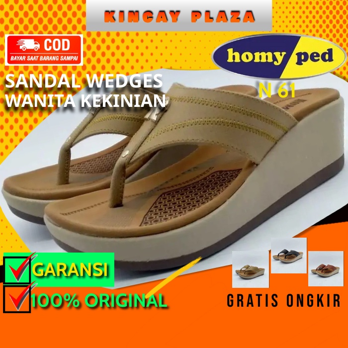 Model Sandal HOMYPED Wanita Original Terbaru Wedges Promo Ori Size 36 - 40 Kekinian Kulit Sintetis L