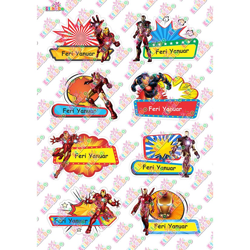 

LABEL NAMA IRON MAN 32 STIKER - ANTI AIR/ROBEK/LUNTUR -1 Nama IR1XL1