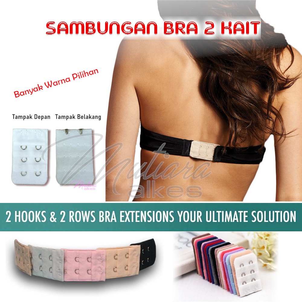 Pengait Bra Extension / Penyambung tali BH 2 kait / Sambungan Bra Save