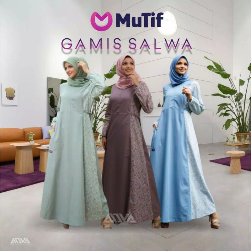 MUTIF GAMIS SALWA (GRAPE SHAKE, GREEN BAY, BLUE SHADOW)