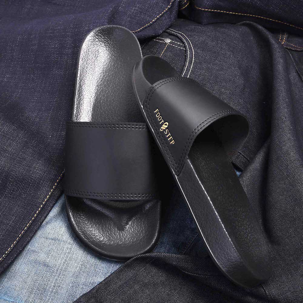 PORTO BLACK |MNM x FSTP| Sandal Slop Pria - Sendal Slip On Ringan