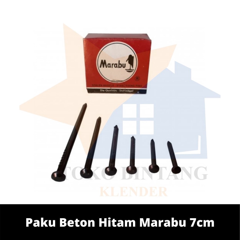 Paku Beton Hitam Marabu 3" (7cm) (dus)