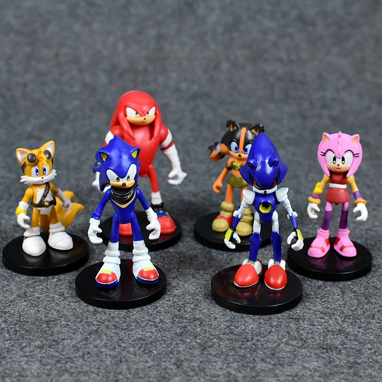 6pcs / set Mainan Action Figure Sonic Boom Rare Dr Eggman Shadow Tails Bahan PVC Ukuran 6-7cm Untuk Hadiah Anak