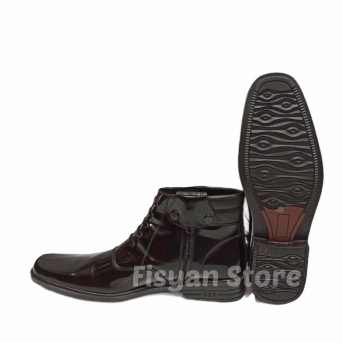 Sepatu PDH Exlusive Sleting Hitam Mengkilap AR 1209