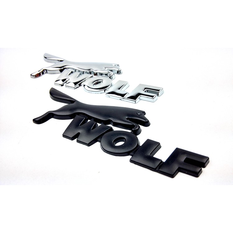 1 x Metal Wolf Logo Car Rear Side Emblem Badge Sticker Decal For Ford Focus