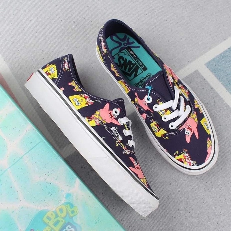 VANS AUTHENTIC COMFYCUSH X @spongebob “ALOHABOB” ORIGINAL 100%