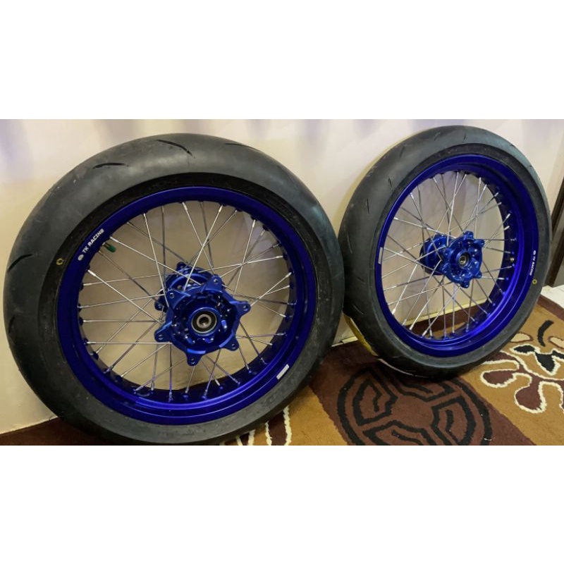 Paket ban set Supermoto CRF 150 premium ban dunlop velg TK