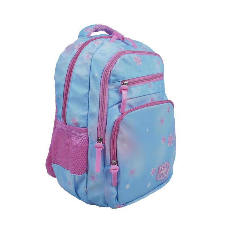 [KLIKTAS] Tas Ransel Sekolah SD Perempuan Besar Hello Girl 18181 Backpack Cewek Motif Rainbow