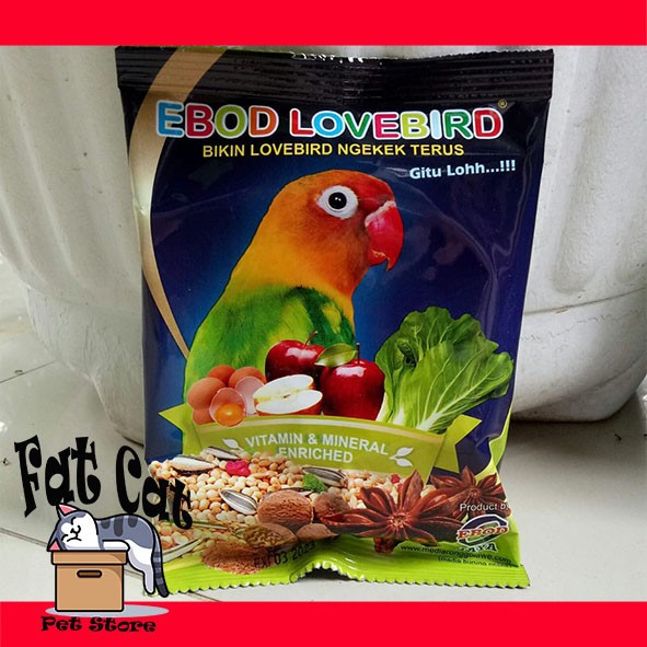 Makanan burung EBOD LOVEBIRD kemasan plastik