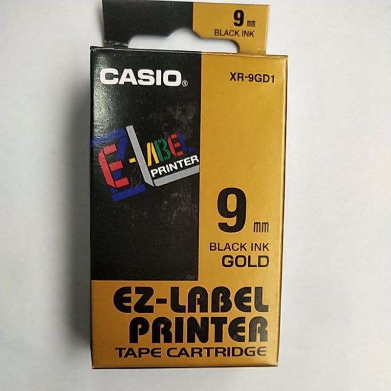 

CASIO EZ-LABEL PRINTER 9mm BLACK INK GOLD (TAPE CARTRIDGE)