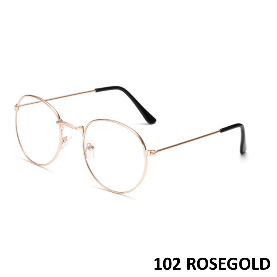 •OKEY BELI•KC103 Kacamata Wanita Lensa Rangka Transparan Retro Vintage Metal Frame Eyeglasses cod-7
