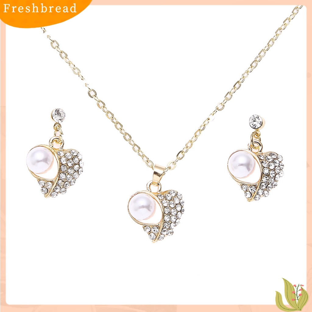 Terlaris Women Rhinestone Inlaid Heart Shaped Necklace Chic Jewelry Pendant Sweater Chain