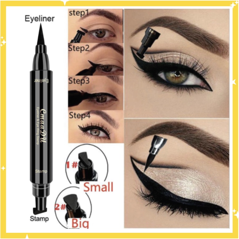 CMAADU Stamps Eyeliner Double Head Black Quick Dry Vamp Tool XX006