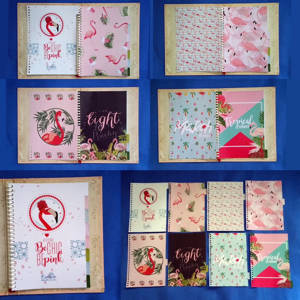 

Pembatas Flamingo binder organizer 2 Ring, 6 Ring, 20 Ring, 26 Ring 1 set 8 lembar glossy murah