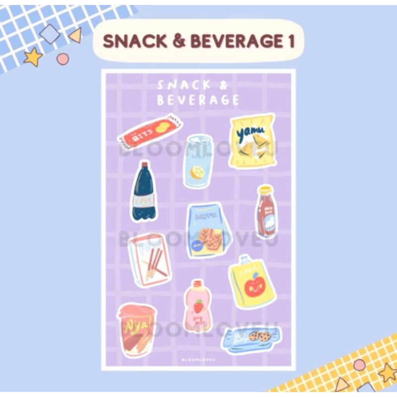 

Sticker Korean food/ Sticker snacks/Sticker BTS