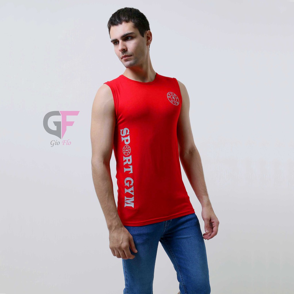 GIOFLO Baju Dalam Pria Singlet Distro Merah / SGL 05