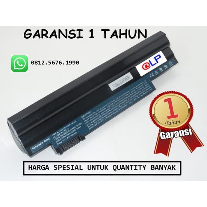 Baterai Acer Aspire One D255, D257, D260, D722, Aod255 Black