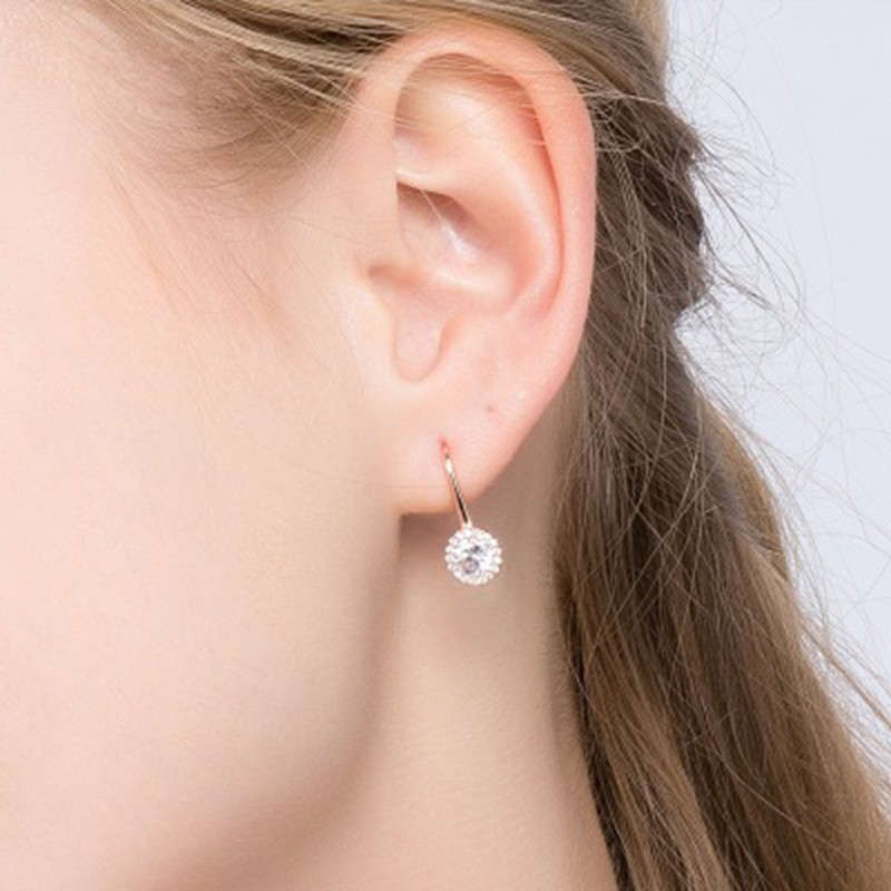 925 anting perak sterling anting-anting wanita dengan perhiasan fashion berlian-E