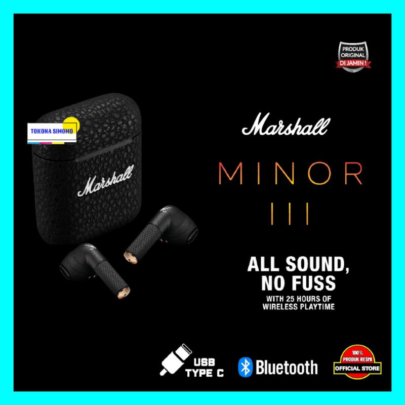 MARSHALL MINOR III / MINOR 3 TWS True Wireless Headphones Original