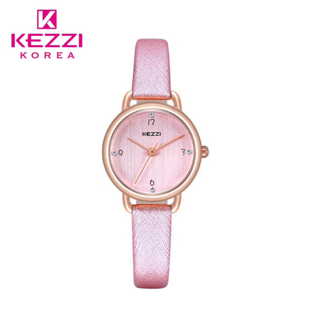 Kezzi Korea 1763 - Jam Tangan Fashion Wanita -  Pink - Model Analog