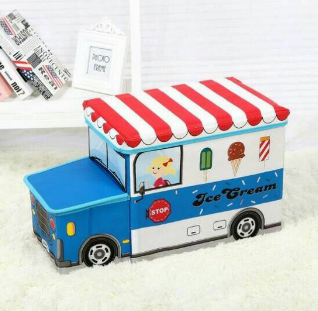 Cartoon Storage Box Kotak Penyimpanan Mainan Anak Kotak Serbaguna Box Multifungsi Box Mobil