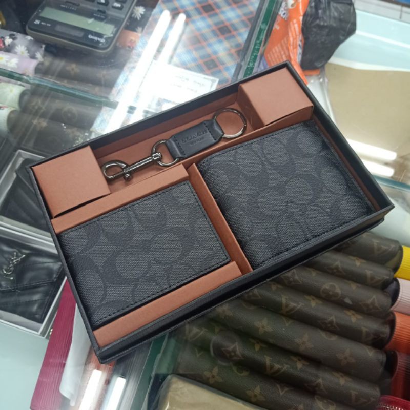 Dompet Lipat Coach Signature Canvas Mirror Quality