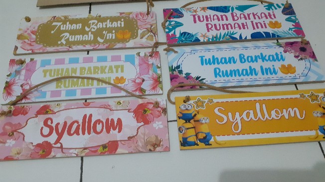 Decor Art Hiasan Pajangan Dinding Wall Decor Rumah Shabby Chic Gantungan Assalamualaikum - Ab 7