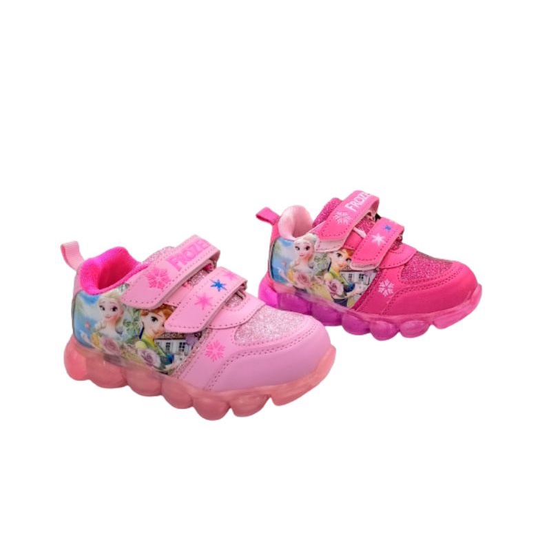 7.7   TERMURAH Sepatu anak LED FROZEN model gliter/SEPATU ANAK-ANAK  #Shopeehaul