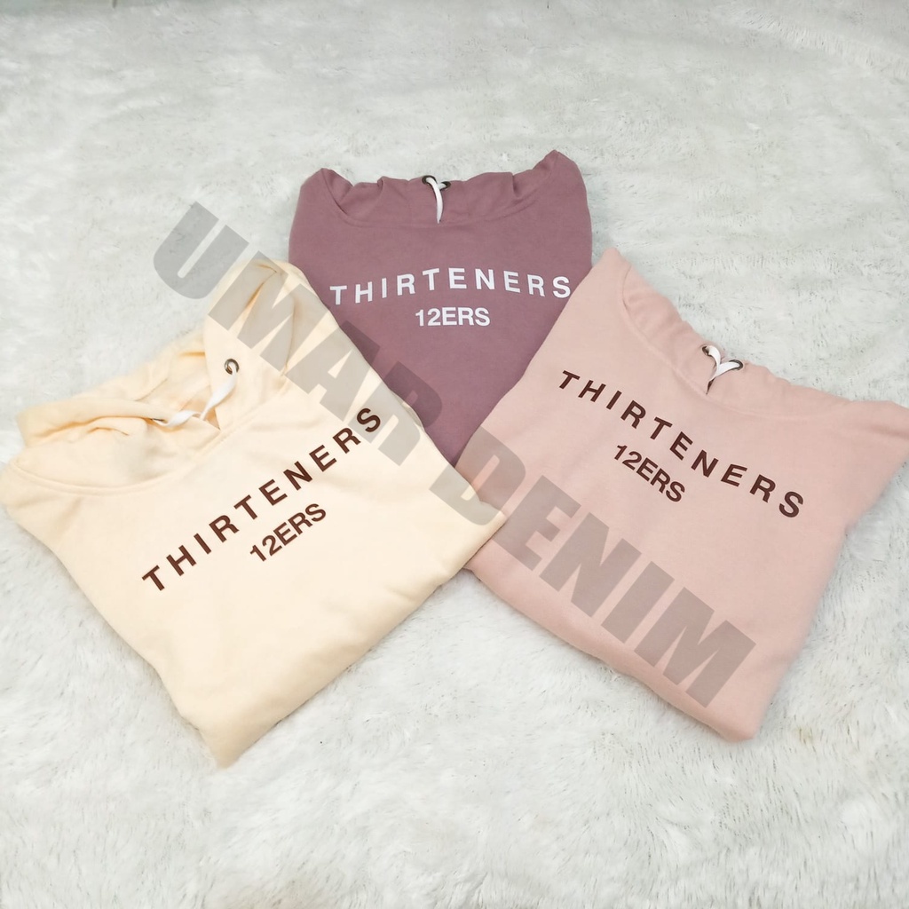 THIRTENERS Jaket Sweater wanita murah l Hoodie Tebal Bahan Fleece