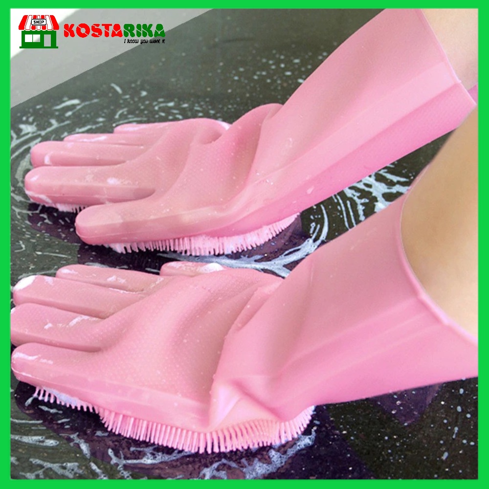 Sarung Tangan Cuci Piring Karet Rubber Glove Silikon Anti Bakteri