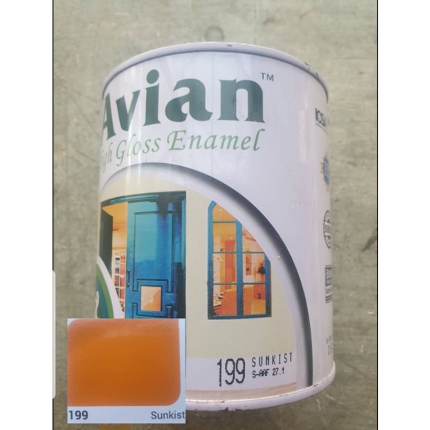 Cat kayu dan besi avian warna sunkist/ orange