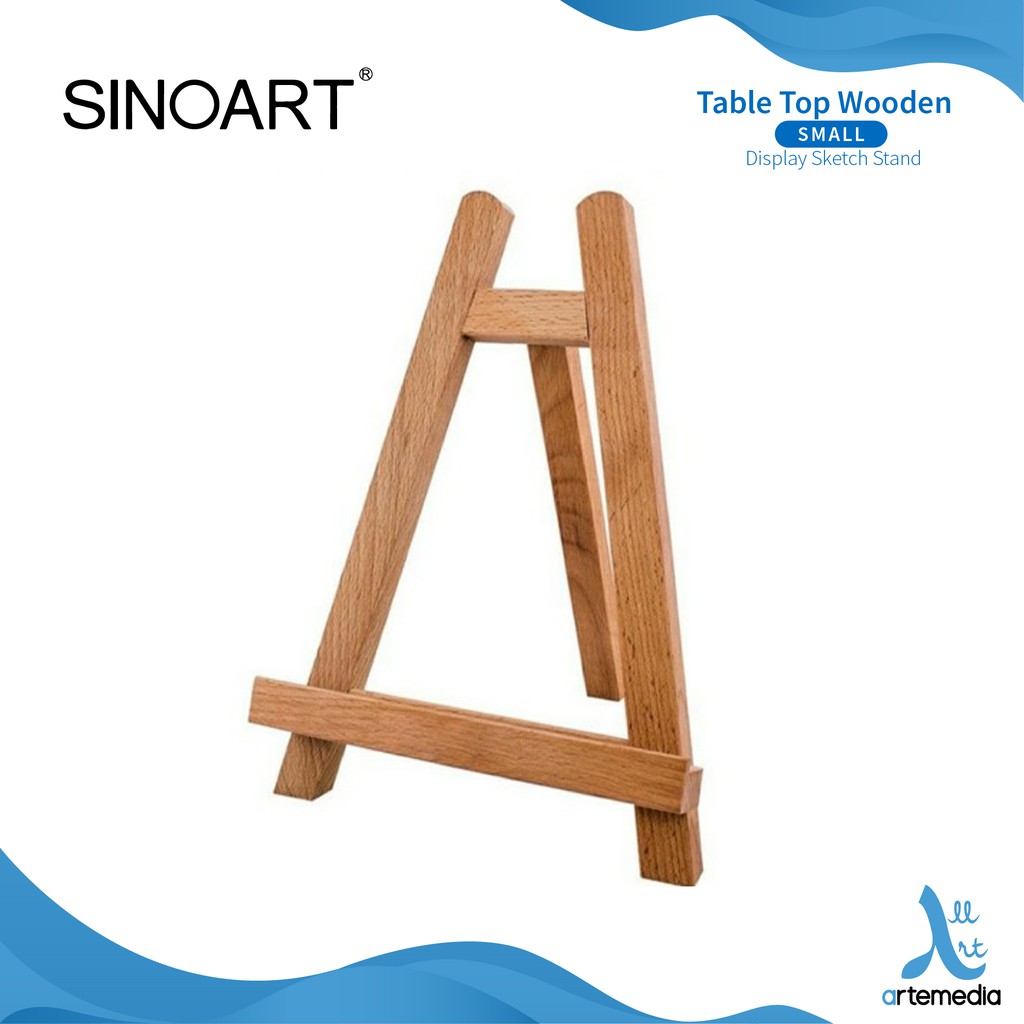 Easel Lukis Sinoart Small Table Top Wooden Display Sketch Stand Shopee Indonesia