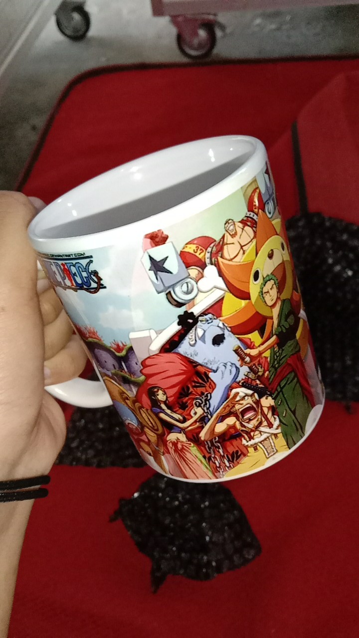 Semaumug Gelas Gift Cangkir Custom Mug Print One Piece Monkey D Luffy Zoro Sabo Asl